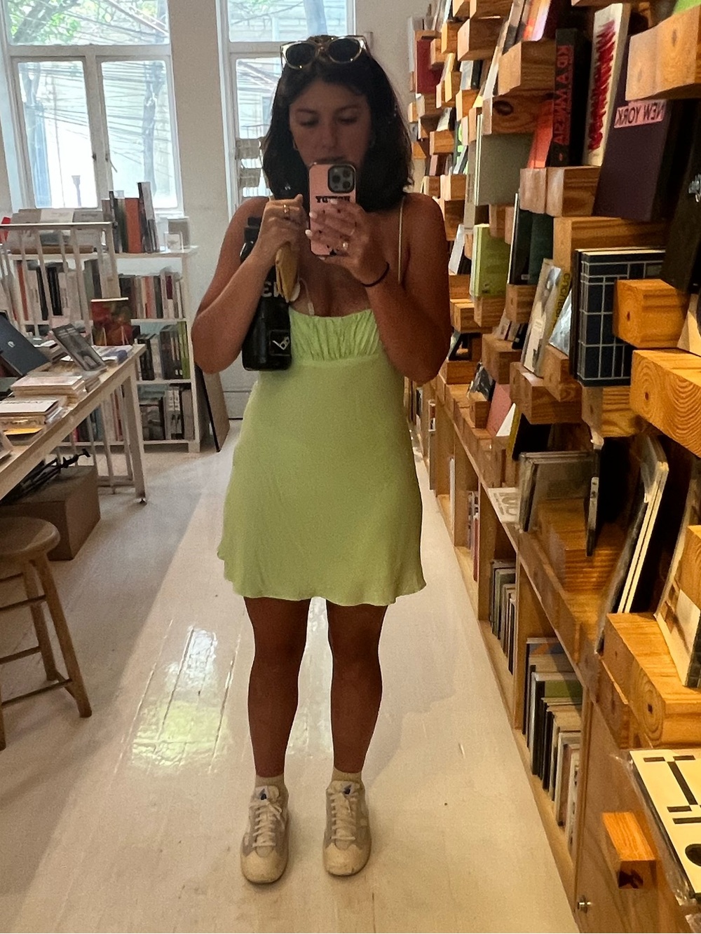 Green mini dress size medium